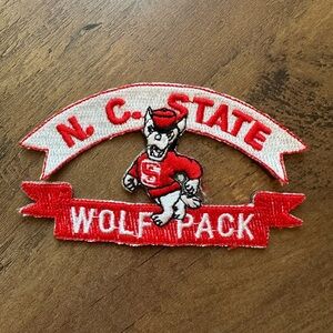 VTG N. Carolina State Wolfpack FOOTBALL EMBROIDERED IRON ON PATCH